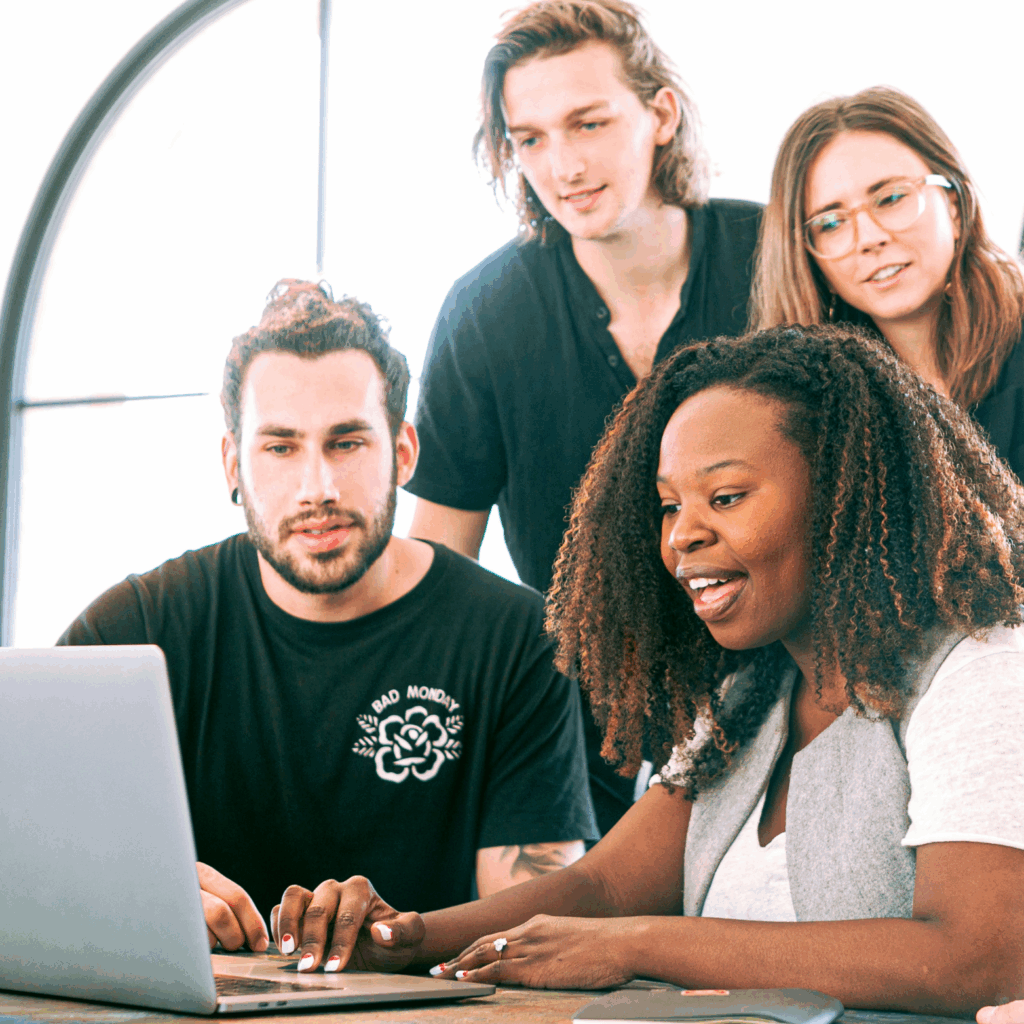 black retro emblem tree & root logo (2)